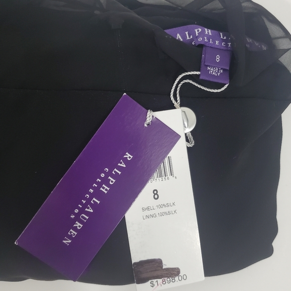 Ralph Lauren Collection Purple Label Black Silk Dress Sz 8 - Picture 3 of 3